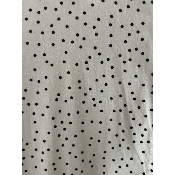 Beachlunchlounge Size M White Black Polka Dot Button Down Shirt Career Classic - Picture 4 of 8
